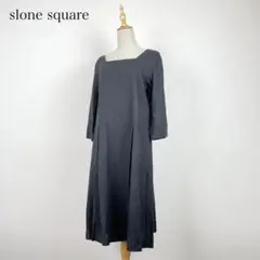 リネン100% ロングワンピース