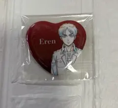 進撃の巨人 エレン　限定 特典 ハート型缶バッジ WIT STUDIO 激動　③