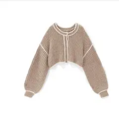 グレイル　ボリュームスリーブ　ミックスニットカーディガン