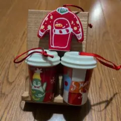 スターバックス　クリスマス　オーナメント　ホリデー　レッドカップセット　ペンギン Starbucks ホリデー2018 オーナメント レッドカップ 3点セット - メルカリ