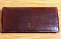 ダークブラウンレザー長財布　TAKEO KIKUCHI　タケオキクチ