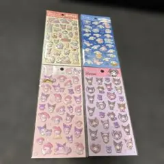 ぷくっとシール　サンリオ　４枚セット　キティ　マイメロディ　クロミ　シナモロール