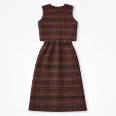 ベスト＆スカート セットアップ 裏地付き 秋冬