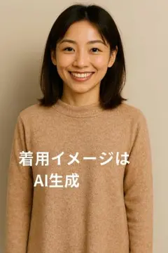 UNIQLO ピンク長袖ニットワンピース 　スフレヤーンタートルネックワンピース