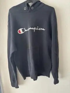 Champion ブラック パーカー フード付き