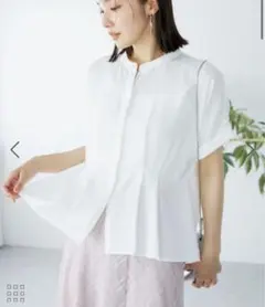 VIS ウエストタックブラウス