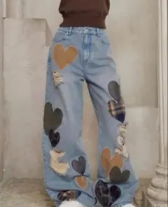 Darich ハートパッチワークデニムパンツのサムネイル