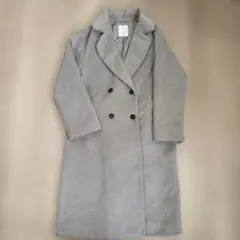 Vis グレー ダブルブレスト ロングコート　Sサイズ