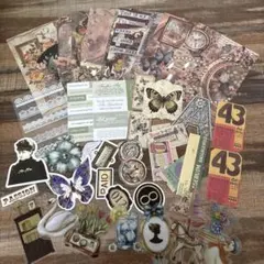コラージュ　ジャンクジャーナル　セット　まとめ　素材　日記　紙もの　おすそ分け