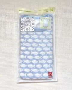 【新品・未使用】UNIQLO コットンメッシュインナー　ボディスーツ　半袖　80