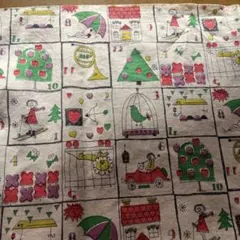 綿プリント布　アメリカ布　レトロ