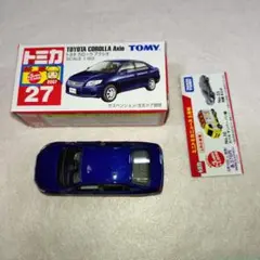 トミカ　No.27　トヨタ　カローラアクシオ　(2007新車シール付き)