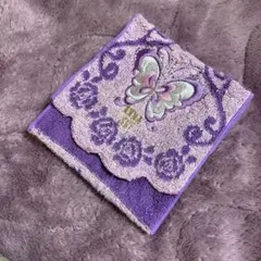 【未使用】ANNA SUI アナスイ 紫色 タオルハンカチ ポケット ポーチ