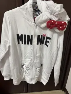 Disney ミニーマウス パーカー ホワイト