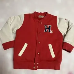 ミキハウス　ホットビスケッツ　スタジャン風裏起毛アウター