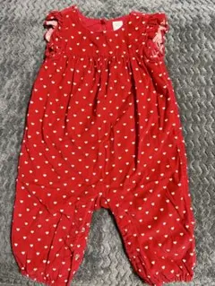 baby GAP 赤いハート柄ロンパース 6-12ヶ月