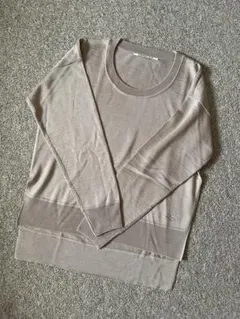 マウジー ニット 長袖 ベージュ フリー