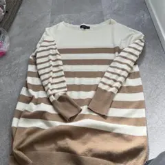 Reflect ストライプ 長袖ニット M