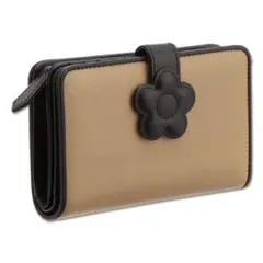MARY QUANT 二つ折り財布 ベージュ ブラックのサムネイル