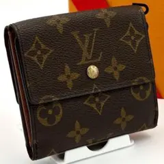 【極美品】ルイヴィトン モノグラム ポルトモネビエ カルトクレディ 折り財布 茶