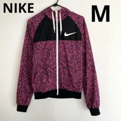 NIKE レディース ナイロンジャケット ウィンドジャケット M ピンク 黒