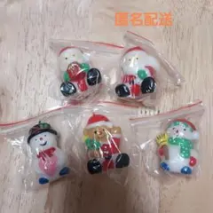 【匿名配送】クリスマスキャンドル　サンタ　雪だるま　くま　スノーマン