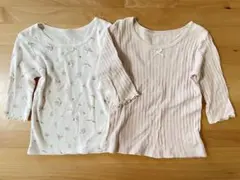 ⭐︎まとめ売り⭐︎ キッズ　長袖　肌着　女の子　2枚セット　100