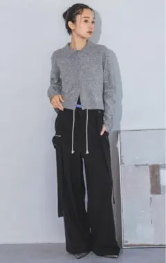 Wウエストワイドサロペット ネイビーのサムネイル