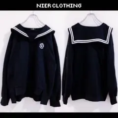 NieR clothing 袖ZIP制服風セーラー襟プルオーバー
