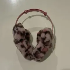 ディズニー イヤーマフ ミニー 被り物 ヒョウ柄 ピンク