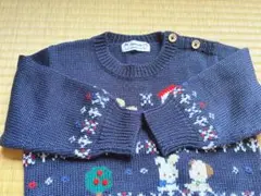 「専用 」動物柄 ネイビー ニットセーター