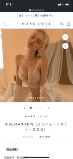 MAKE レース ブラジャーショーツセット