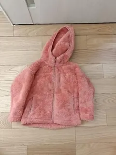 UNIQLO フリース フード付きジャケット ピンク 110cm