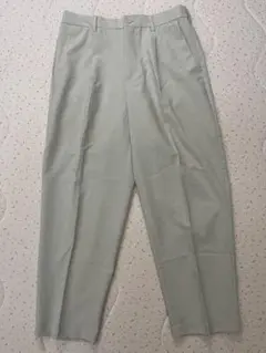 GU センタープレス アンクルパンツ グレー系 M テーパード スラックス