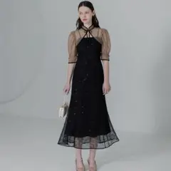 スパンコールビジューボレロマーメイドワンピースドレス結婚式二次会