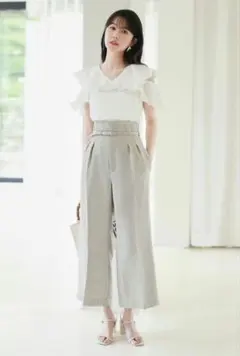 スナイデル　フリルスリーブブラウス　ホワイト