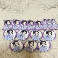 鬼滅の刃 しのぶセット(缶バッジ、ステッカー、ポストカード、ランダムチェキ)