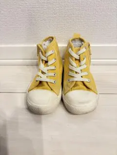 BREEZE黄色 ハイカットシューズ サイドファスナー付き15cm ブリーズ