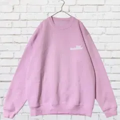 長袖 スウェット トレーナー 裏起毛 ピンク オーバーサイズ