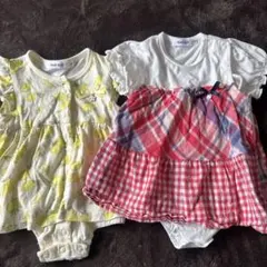 SLAP SLIP レモン柄・チェック柄ロンパース 70サイズ