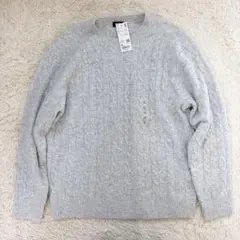 【新品タグ付き】UNIQLO スフレヤーン　ケーブル　クルーネックセーター　XL