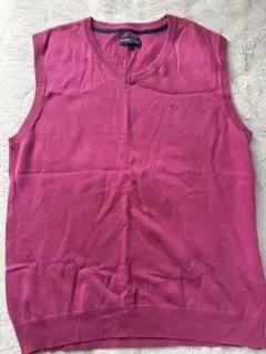 ピンク Vネックベスト Lサイズ