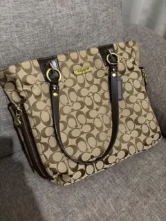 COACH シグネチャー トートバッグ ベージュ ブラウン