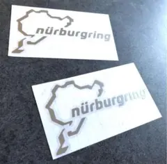 ★送料無料★ ニュルブルクリンク ステッカー 2枚 シルバー