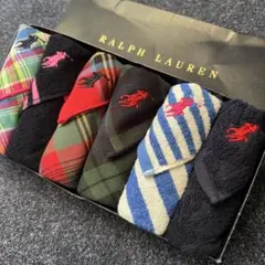大人気・男女兼用・プレゼント・クリスマス❣️ラルフローレン ガーゼタオルハンカチ