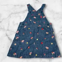 ミキハウス うさこ刺繍 デニム ジャンパースカート 旧タグ　110cm