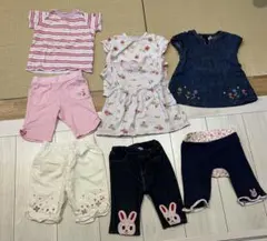 ミキハウス、ホットビスケッツ　8点セット　80 90センチ　保育園着まとめ売り