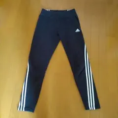 adidas 黒 ジャージパンツ ストライプ