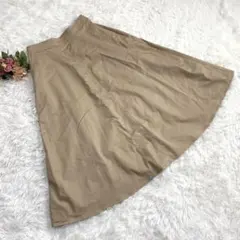 ユニクロ ストレッチコットンブレンドサーキュラースカート ベージュ Mサイズ