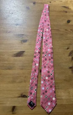 【希少・美品】バーバリーブラックレーベル ネクタイ ピンク 花柄